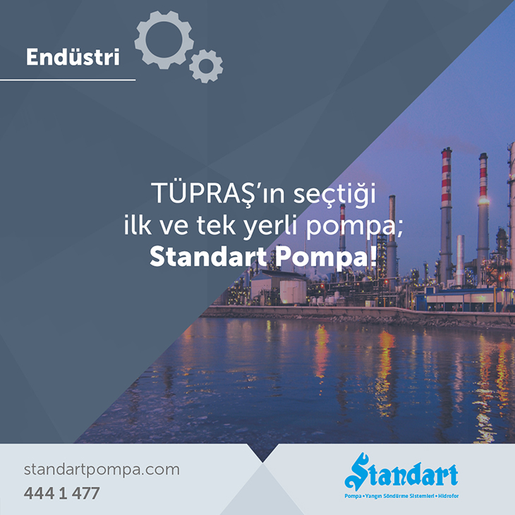 The first and only Turkish pump selected by TÜPRAŞ: Standart Pompa SPO API 610-OH2 Process Pumps