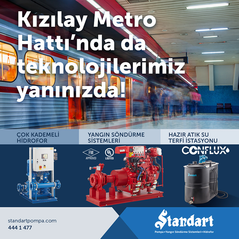 Kolin İnşaat, Kızılay Metro hattı çalışmalarında Standart Pompa’yı tercih etti!